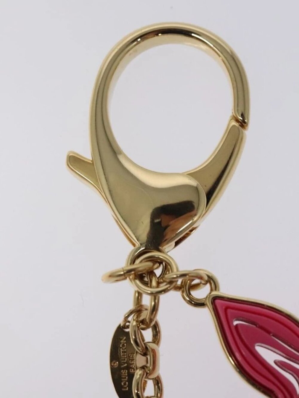 LOUIS VUITTON BijouxSac Knife Key Holder metal Gold Red M66913 LV Auth SW878V - Picture 3 of 8